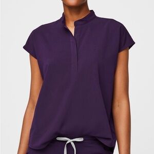 Figs Purple Jam Rafaela Oversized Scrub Top